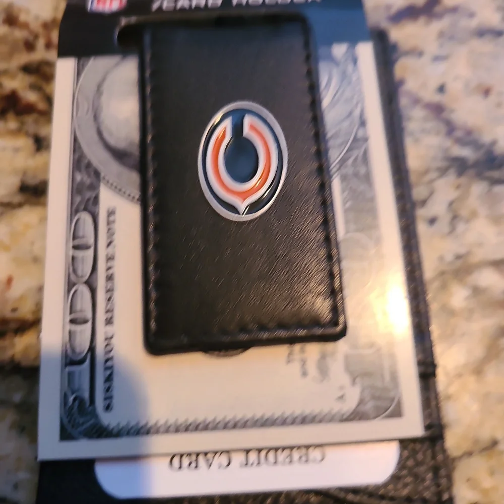 NWT Chicago Bears money clip/cardholder